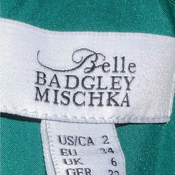 Belle by Badgley Mischka Green Prom, Wedding, special occasion dress. Sz 2 New‎ - Picture 6 of 6